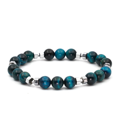 Tiger Eye and Hematite Natural Stone Bracelet SPF-A-035