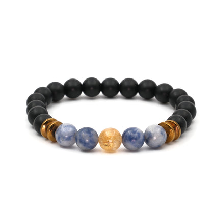 Citrine Sodalite Onyx Hematite Natural Stone Bracelet SPF-A-063
