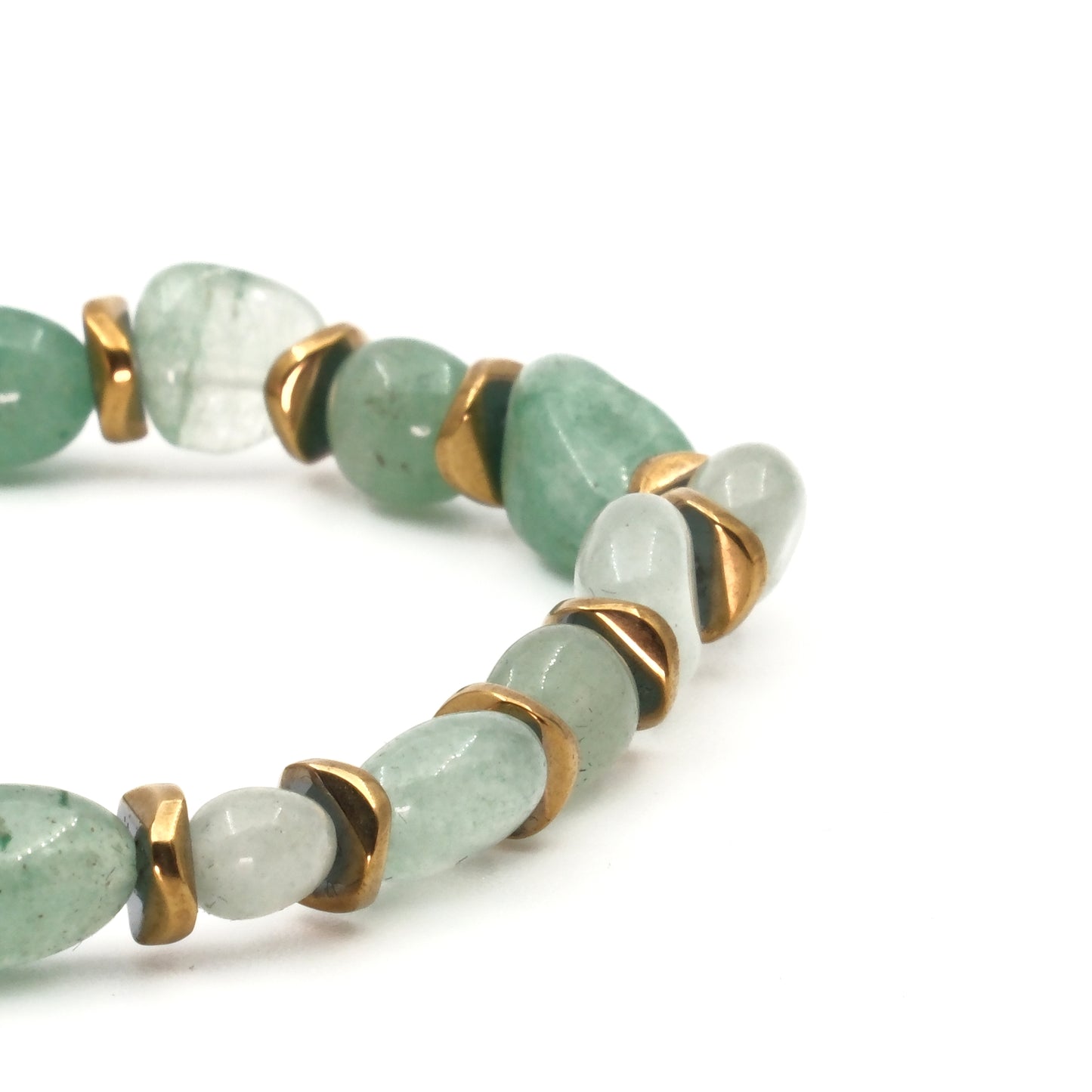 Aventurine and Hematite Natural Stone Bracelet SPF-A-016