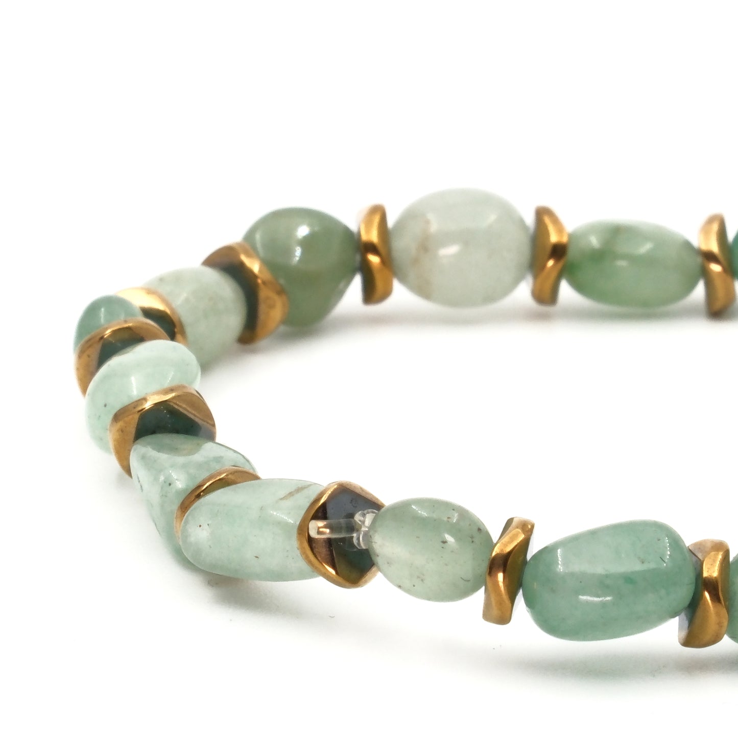 Aventurine and Hematite Natural Stone Bracelet SPF-A-016
