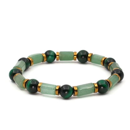 Tiger Eye and Aventurine Natural Stone Bracelet SPF-A-034