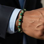 Tiger Eye and Aventurine Certified Natural Stone Bracelet SPF-A-034