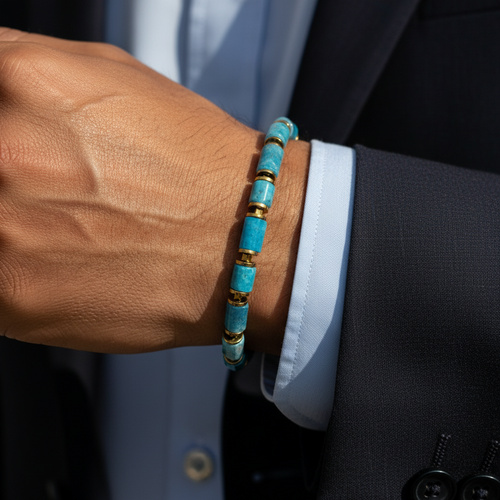 Apatit Hematit Sertifikalı Doğal Taş Bileklik SPF-A-014