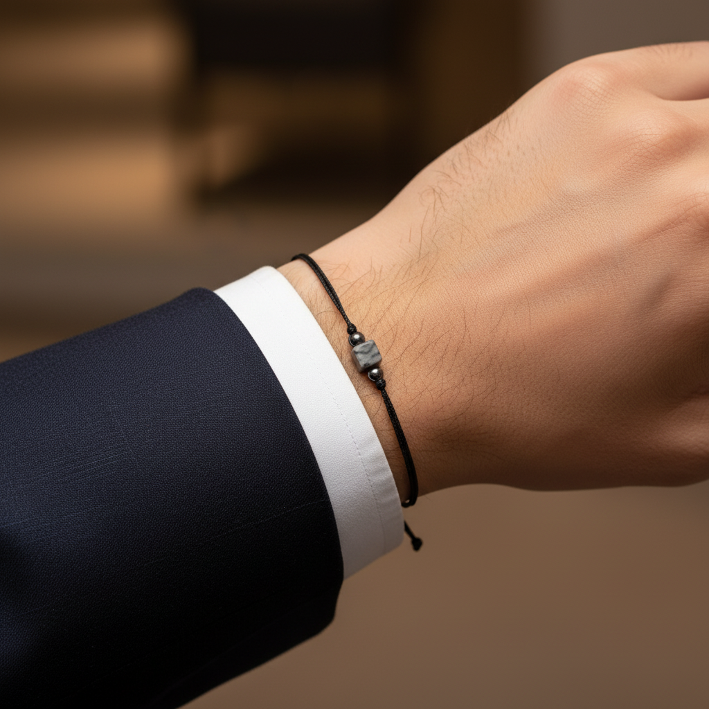 Küp Picasso Jasper Sertifikalı Doğal Taş Bileklik SPF-A-085