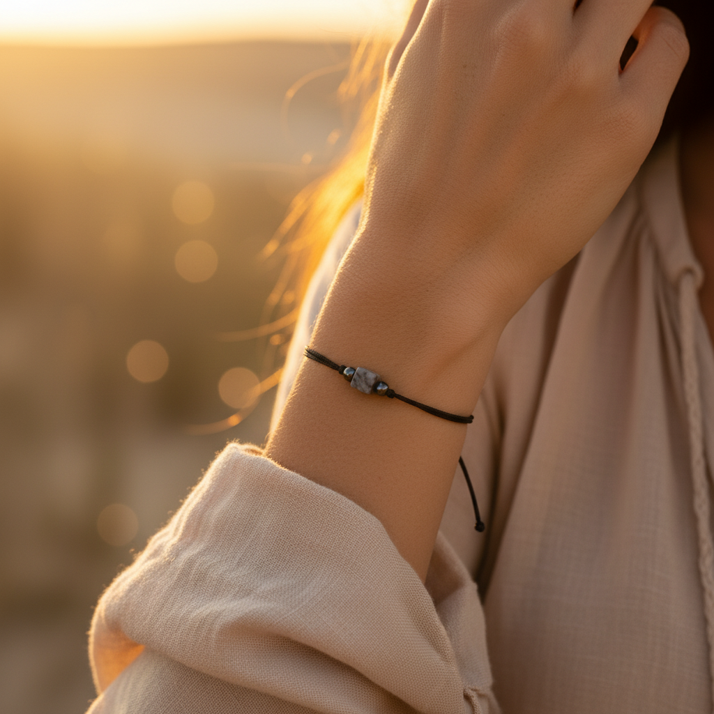 Küp Picasso Jasper Sertifikalı Doğal Taş Bileklik SPF-A-085