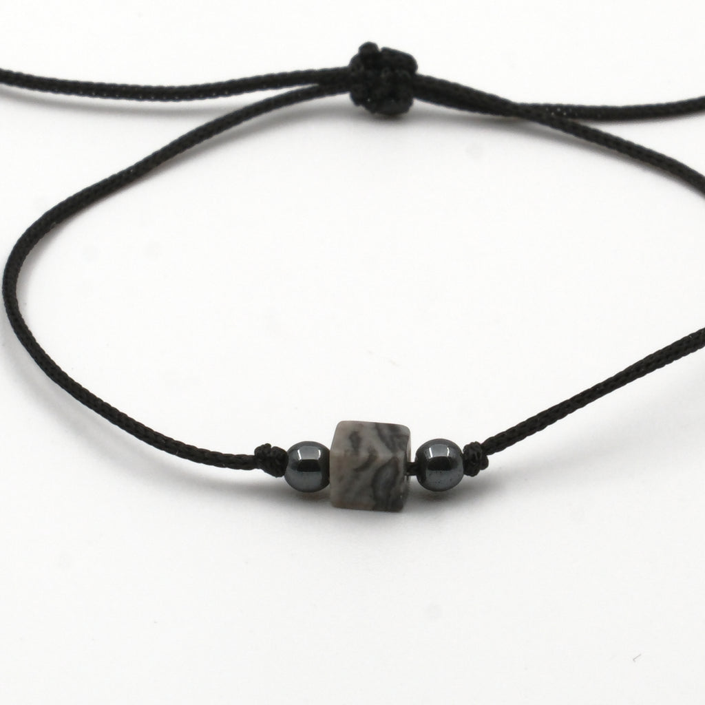 Küp Picasso Jasper Sertifikalı Doğal Taş Bileklik SPF-A-085