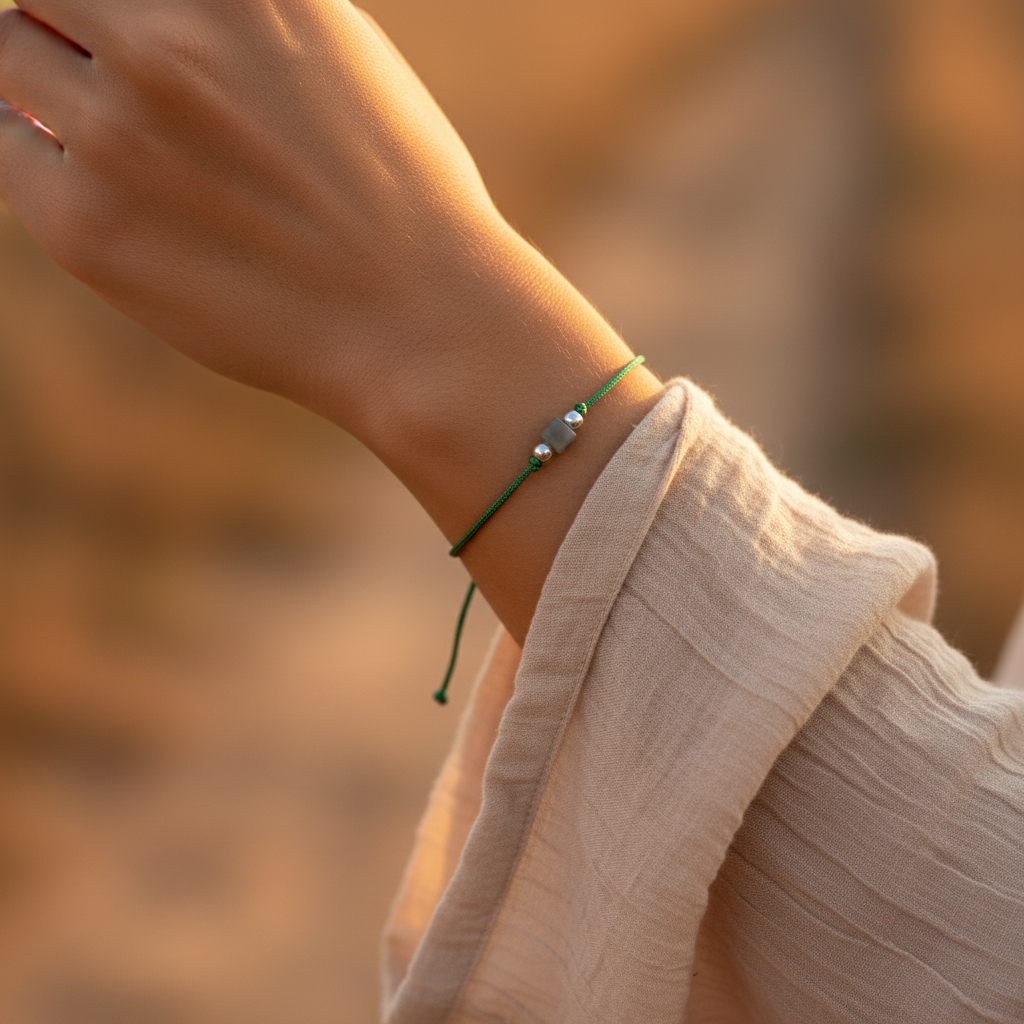 Küp Amazonit Sertifikalı Doğal Taş Bileklik SPF-A-084