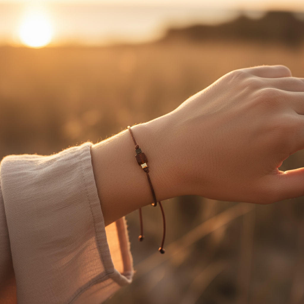 Küp Kaplan Gözü Sertifikalı Doğal Taş Bileklik SPF-A-083