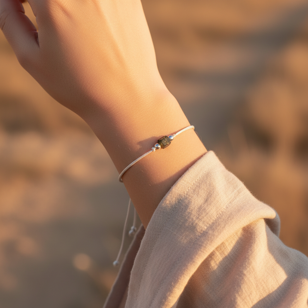 Küp Labradorit Sertifikalı Doğal Taş Bileklik SPF-A-082