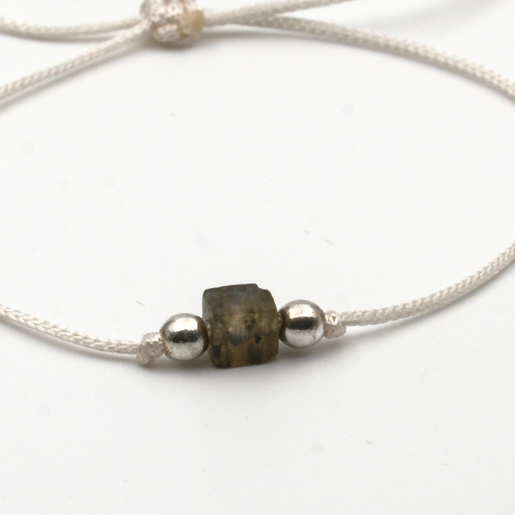 Küp Labradorit Sertifikalı Doğal Taş Bileklik SPF-A-082