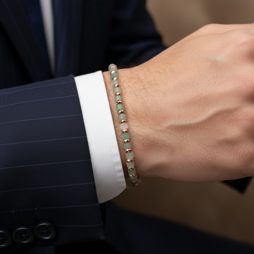 Aventurin ve Hematit Sertifikalı Doğal Taş Bileklik SPF-A-077