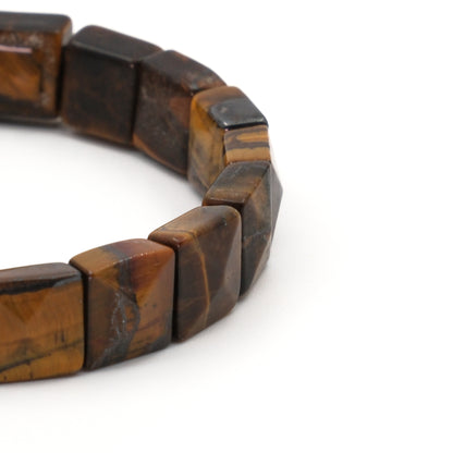 Cube Tiger Eye Certified Natural Stone Bracelet SPF-A-083