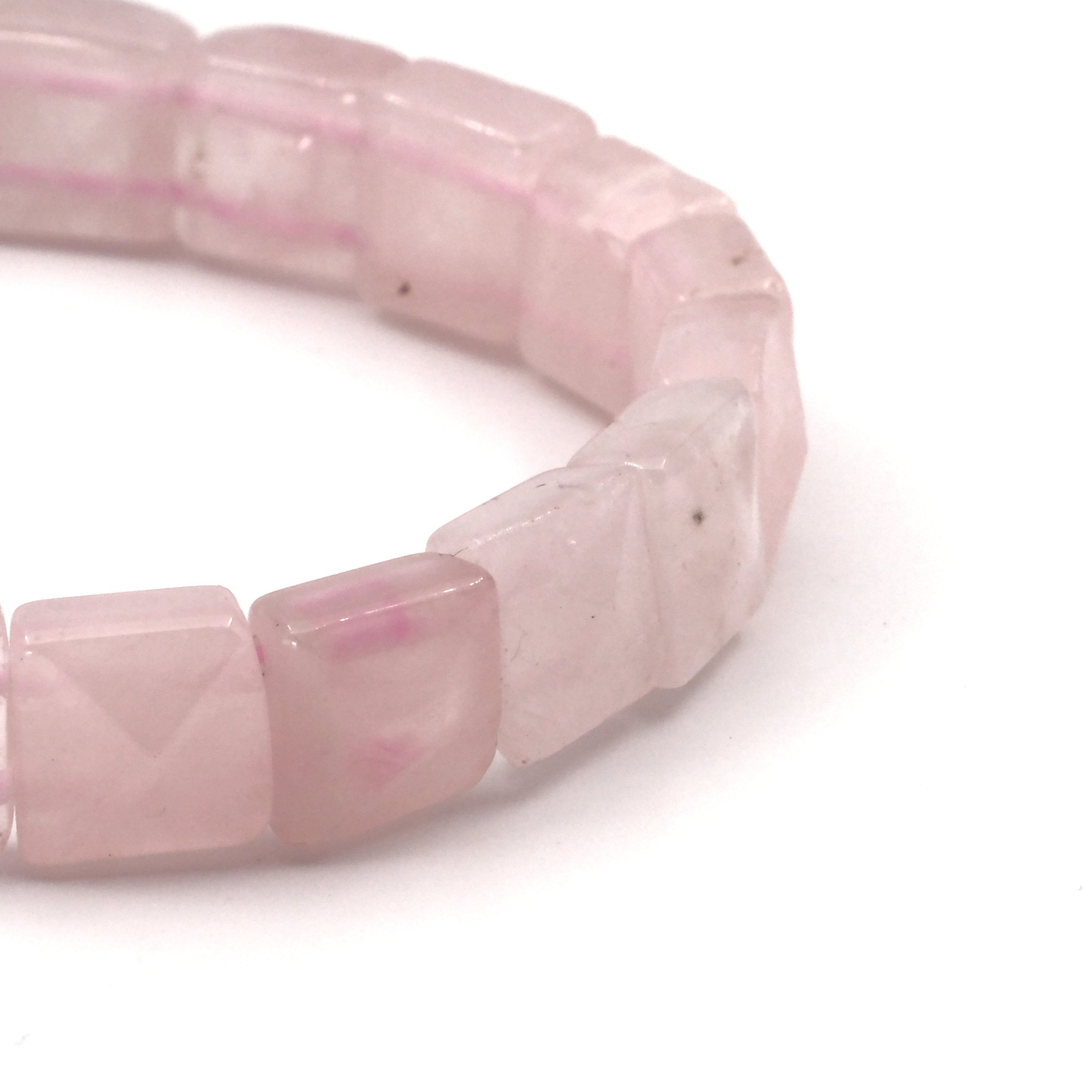 Pembe Kuvars Rolex Kesim Sertifikalı Doğal Taş Bileklik SPF-A-089