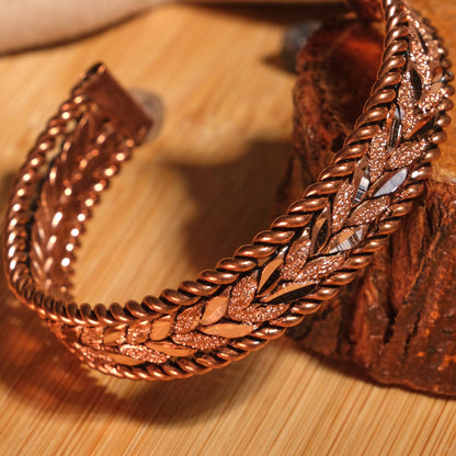 Handmade Motif Pure Copper Unisex Bracelet SPF-B-011