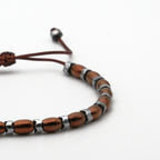 Hematite Macrame Certified Natural Stone Bracelet SPF-A-100