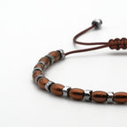 Hematite Macrame Certified Natural Stone Bracelet SPF-A-100
