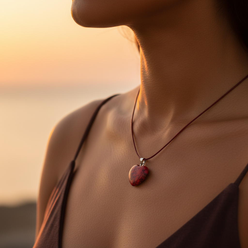 Mercan Sertifikalı Doğal Taş Kolye SPF-A-108