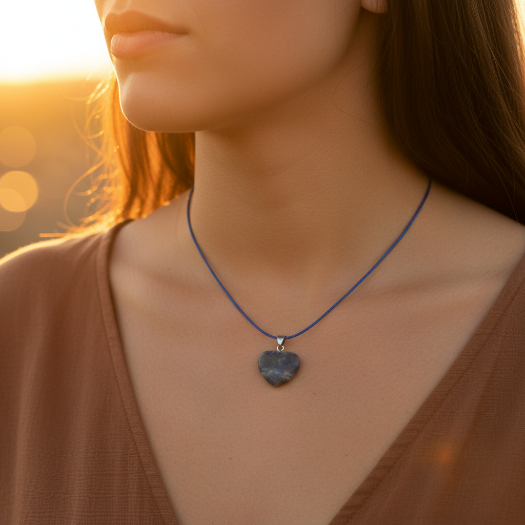 Lapis Lazuli Sertifikalı Doğal Taş Kolye SPF-A-109