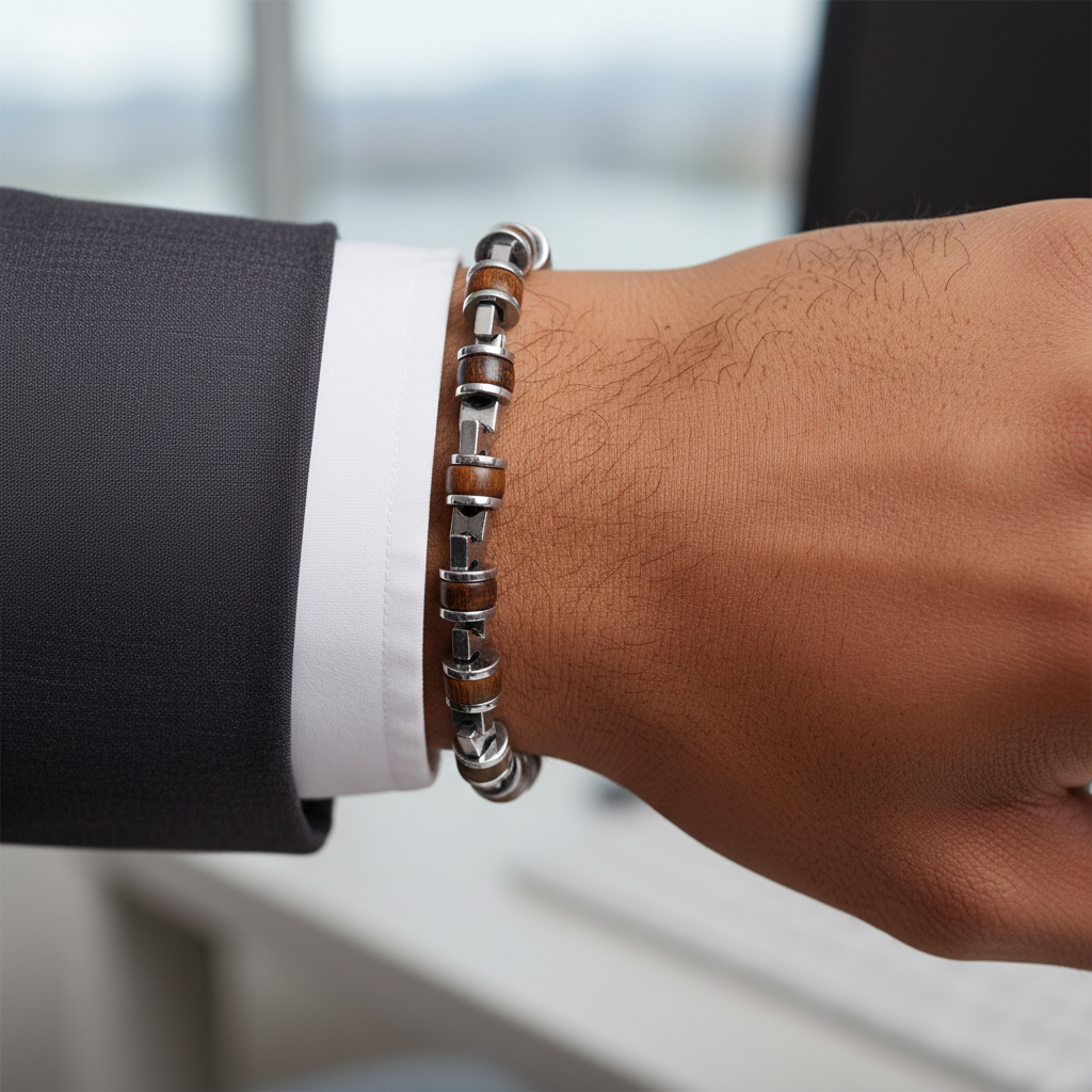 Kaplan Gözü ve Hematit Sertifikalı Doğal Taş Bileklik SPF-A-102