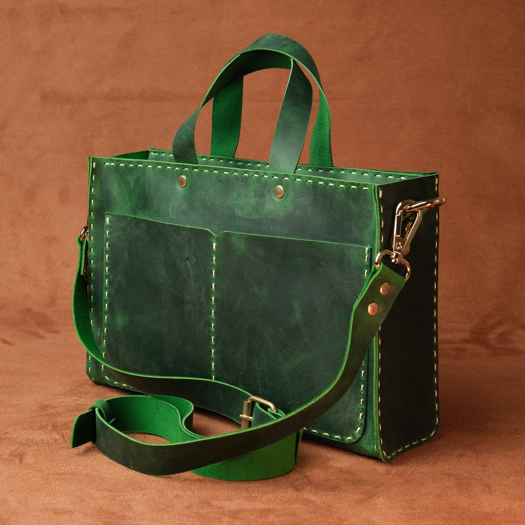 El Yapımı %100 Hakiki Dana Derisi Omuz Çantası 29cmx19cmx7cm SPF-C-017