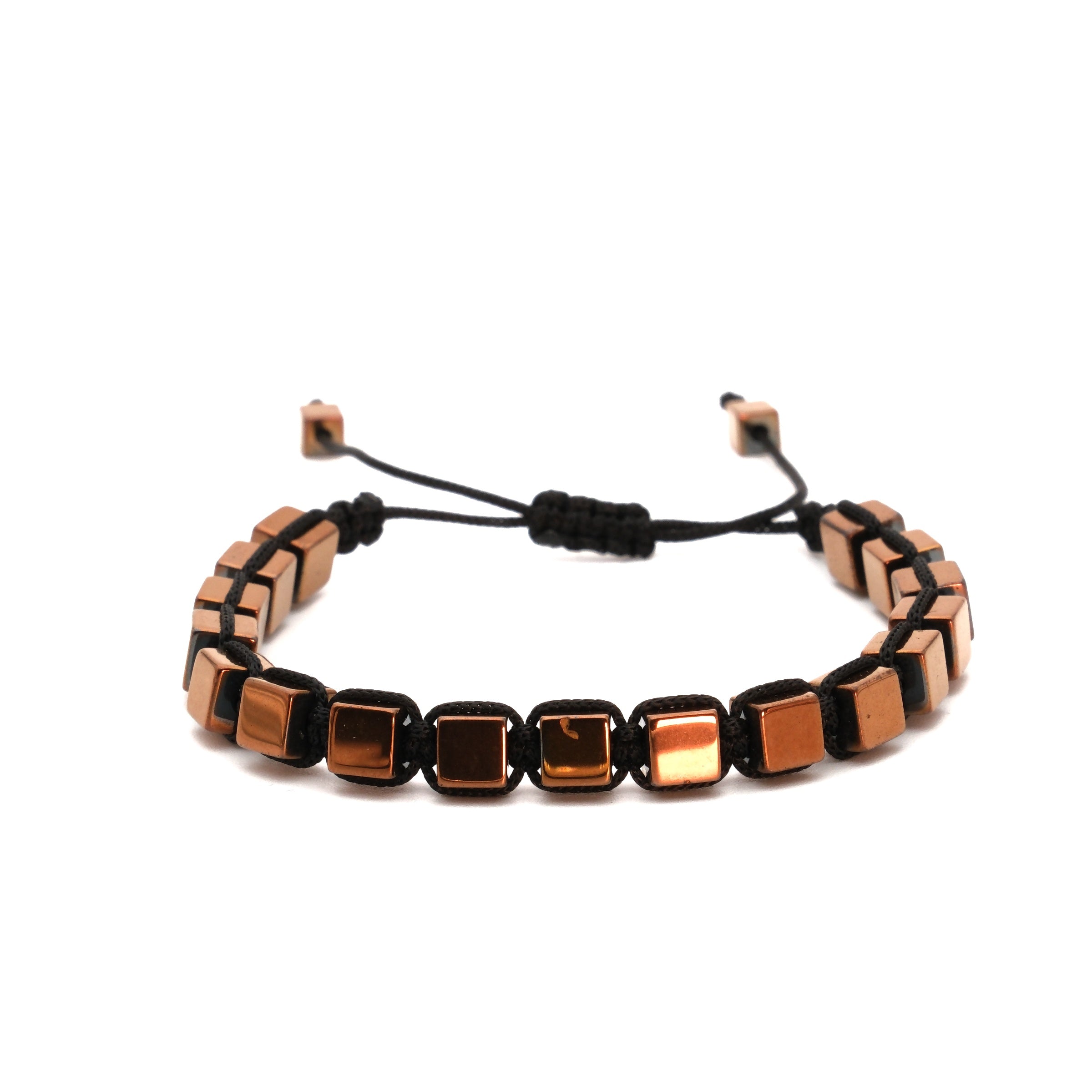 Hematit Macrome Sertifikalı Doğal Taş Bileklik SPF-A-092