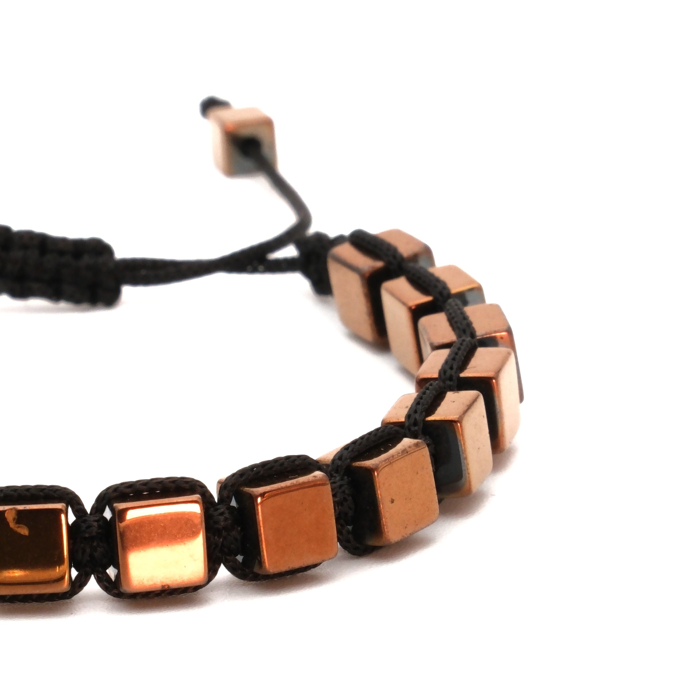 Hematit Macrome Sertifikalı Doğal Taş Bileklik SPF-A-092