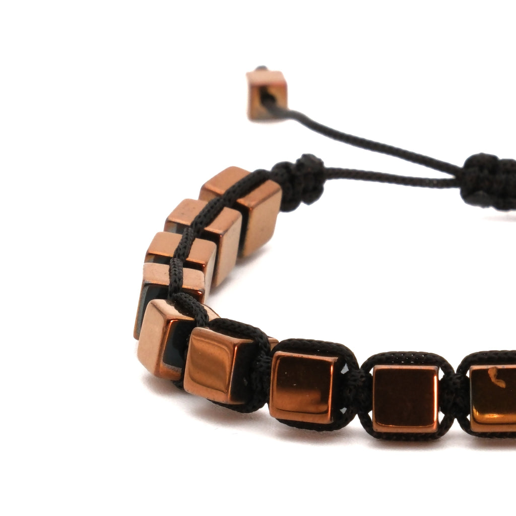 Hematit Macrome Sertifikalı Doğal Taş Bileklik SPF-A-092