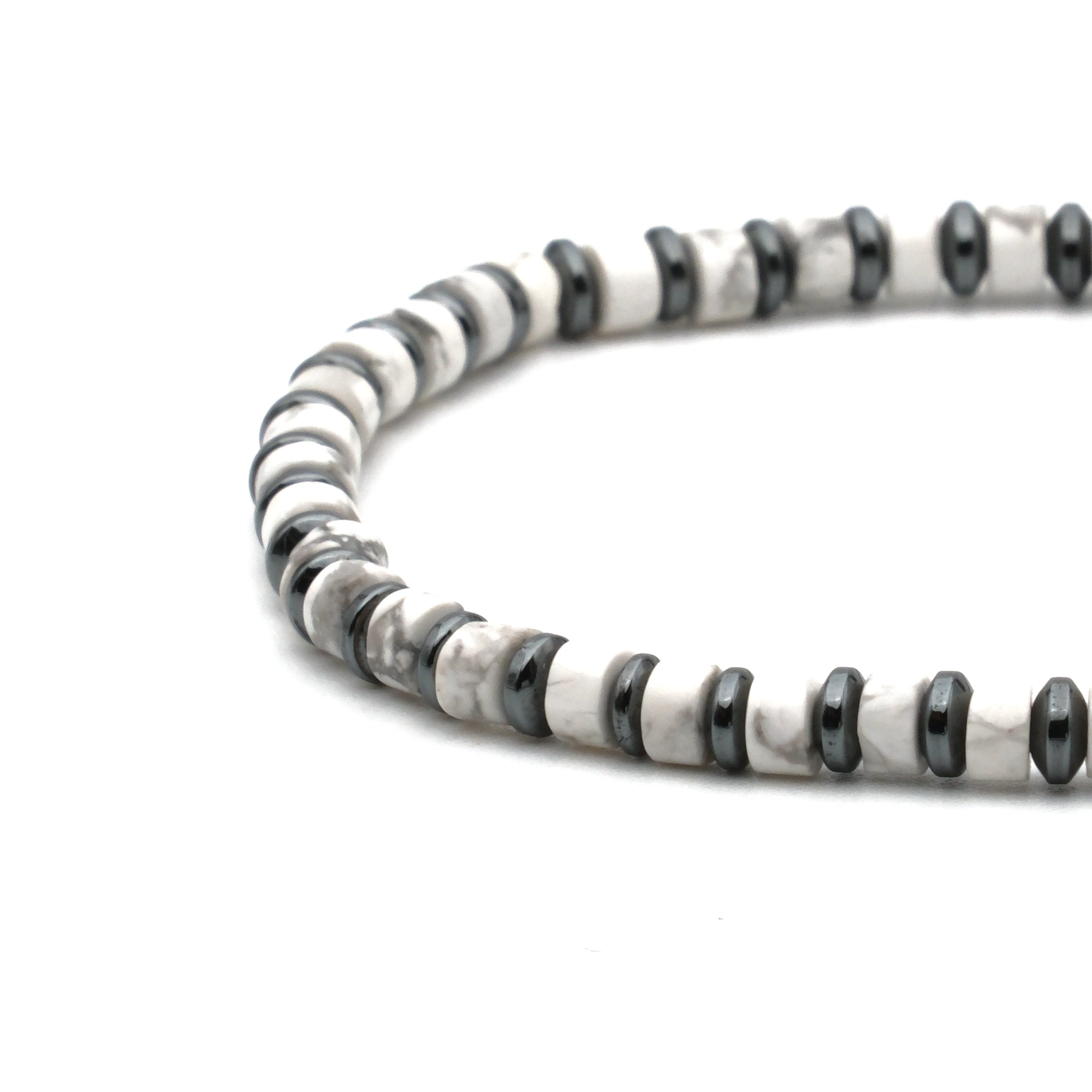 Havlit ve Hematit Sertifikalı Doğal Taş Bileklik SPF-A-096