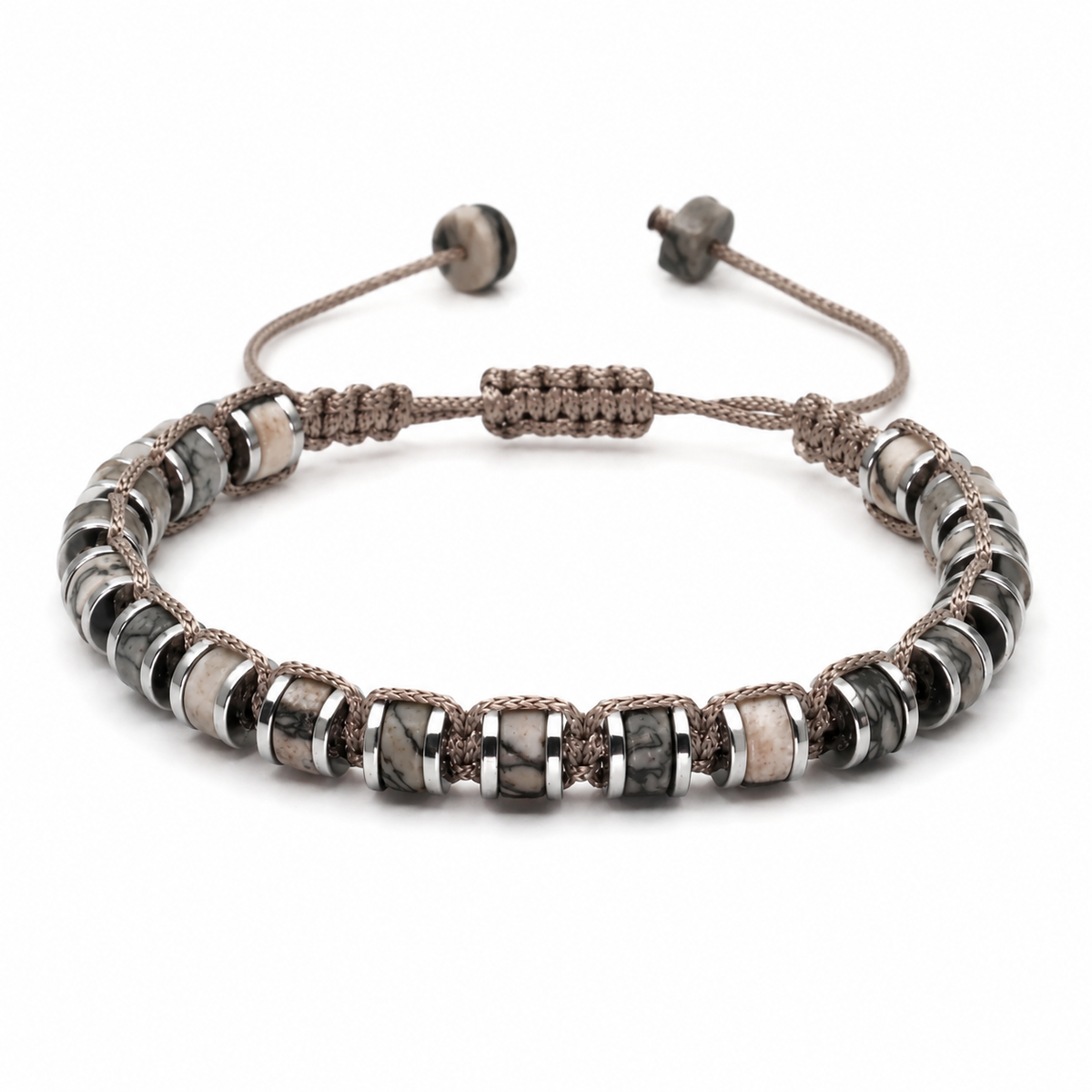 Desen — Picasso Jasper & Hematit Makrome Bileklik