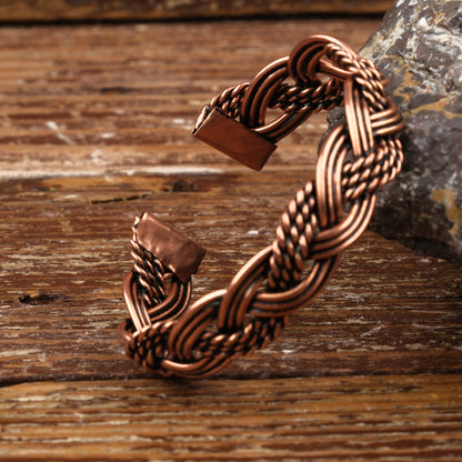 Handmade Motif Pure Copper Unisex Bracelet SPF-B-006