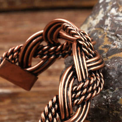 Handmade Motif Pure Copper Unisex Bracelet SPF-B-006