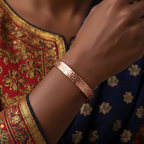 Handmade Motif Pure Copper Unisex Bracelet SPF-B-002