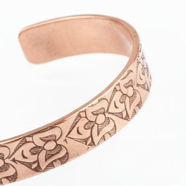 Handmade Motif Pure Copper Unisex Bracelet SPF-B-002