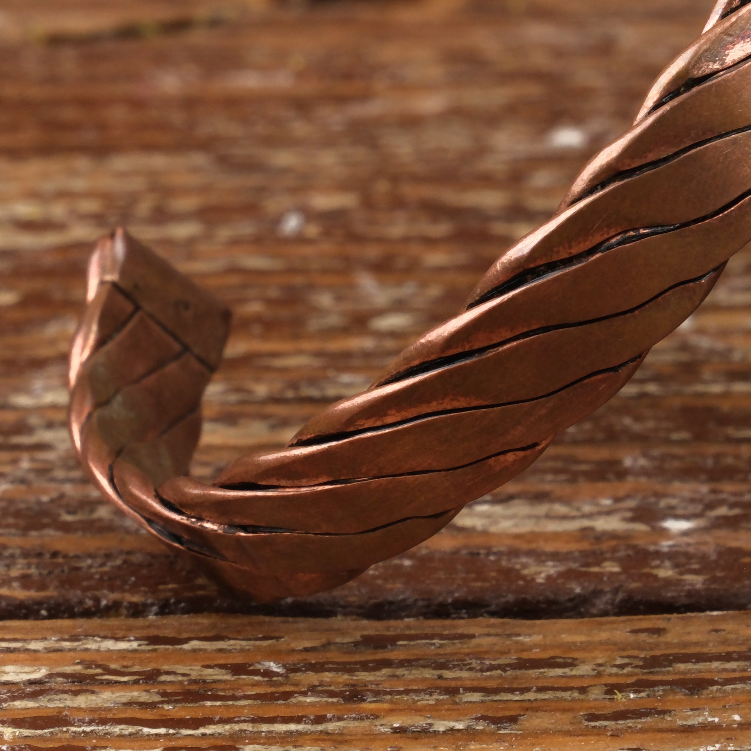 El Yapımı Motifli Saf Bakır Unisex Bileklik SPF-B-009