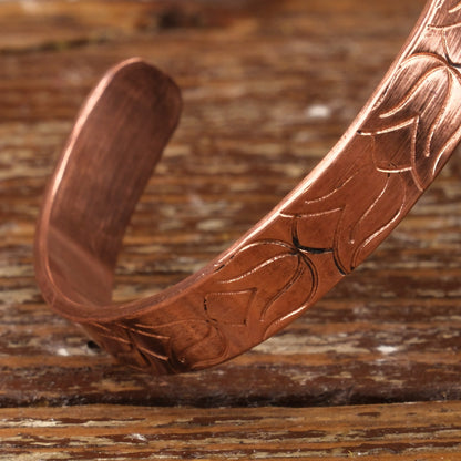 Handmade Motif Pure Copper Unisex Bracelet SPF-B-003