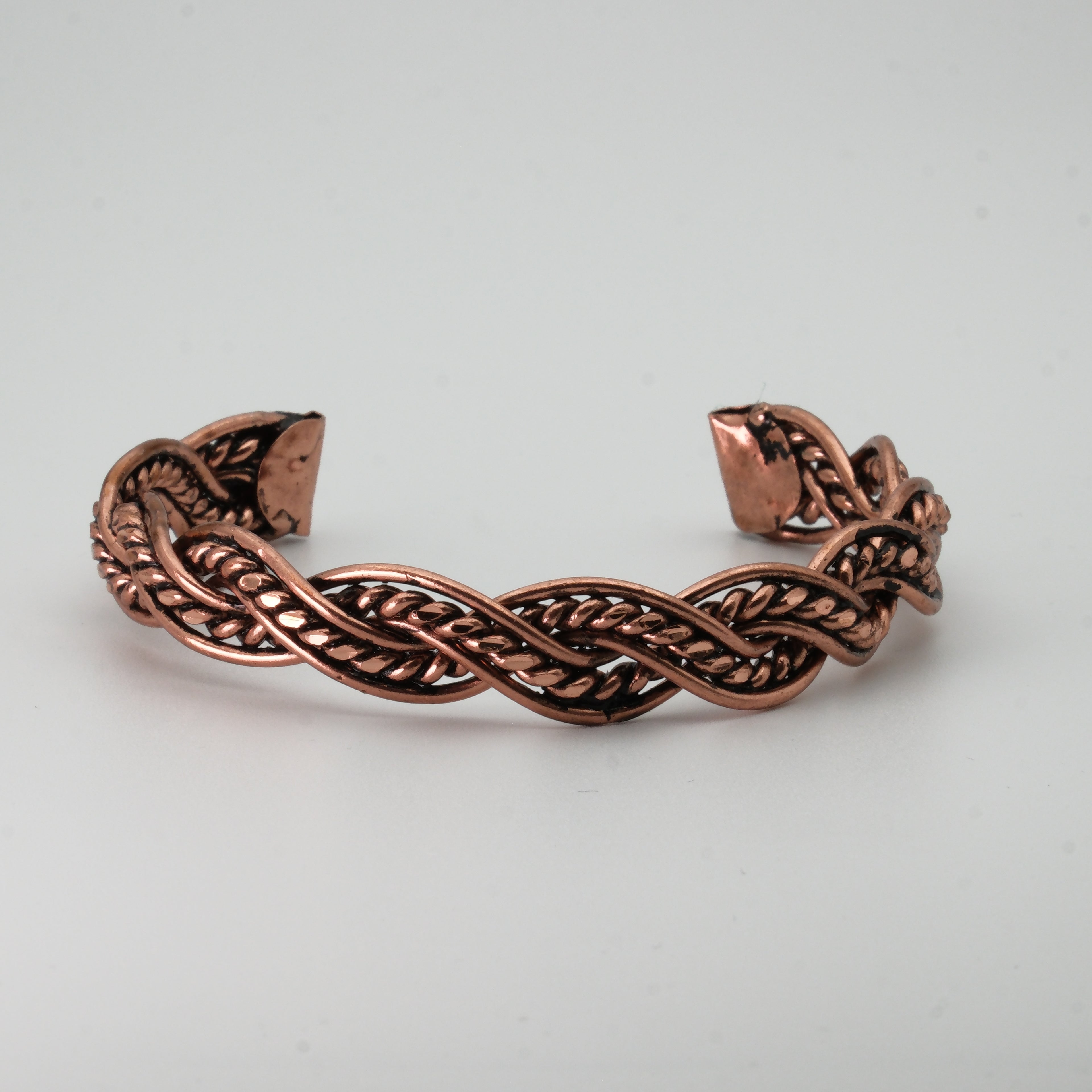 El Yapımı Motifli Saf Bakır Unisex Bileklik SPF-B-022