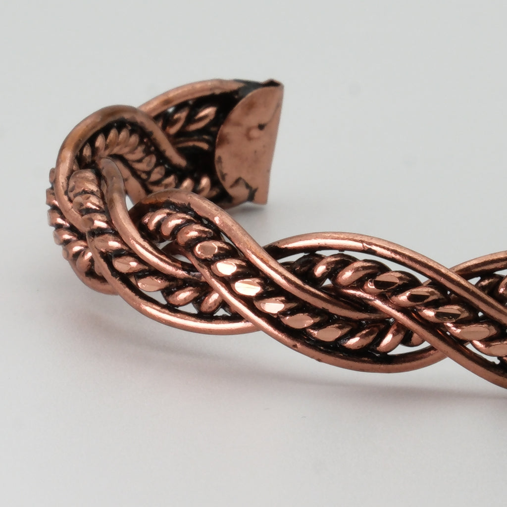 El Yapımı Motifli Saf Bakır Unisex Bileklik SPF-B-022