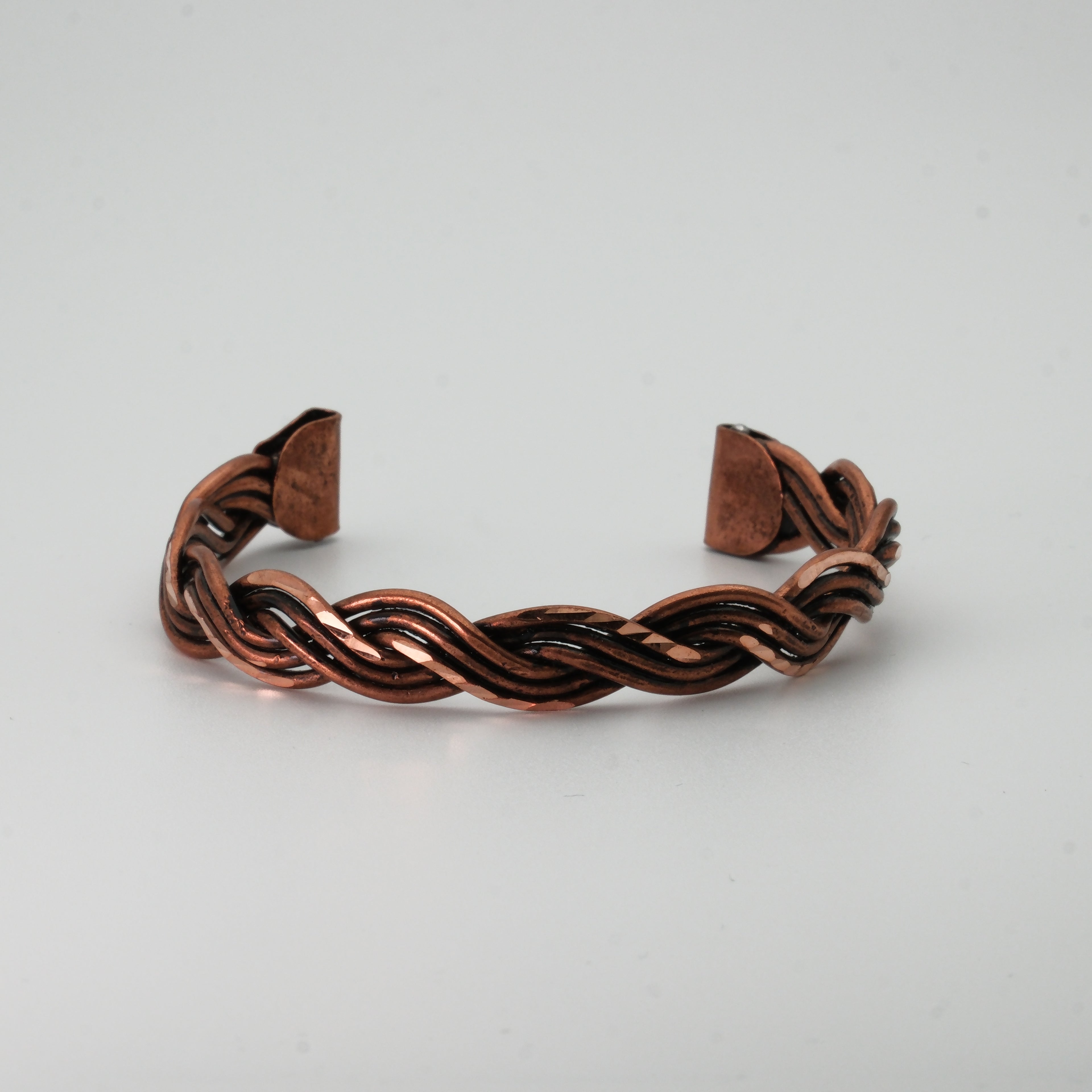 El Yapımı Motifli Saf Bakır Unisex Bileklik SPF-B-024