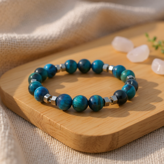 Tiger Eye and Hematite Natural Stone Bracelet SPF-A-035