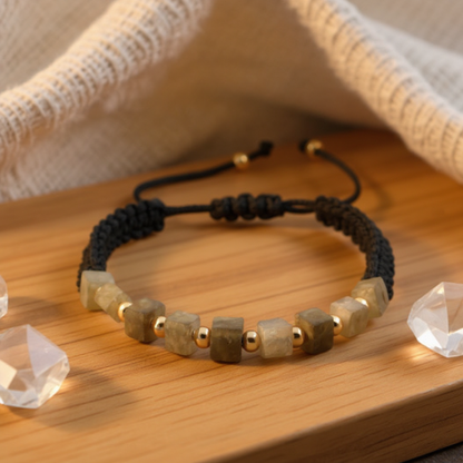 Labradorite Macrame Natural Stone Bracelet SPF-A-050