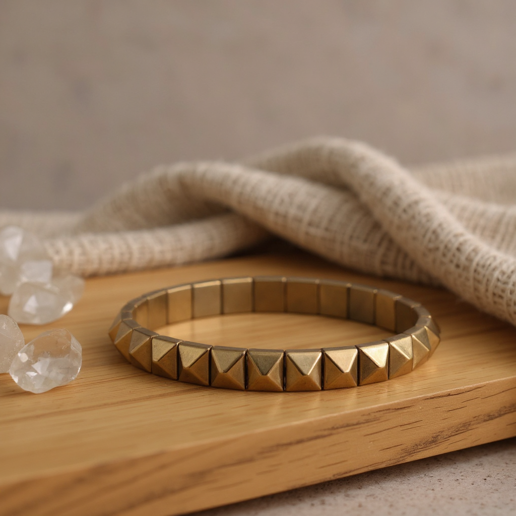 Hematit Sertifikalı Doğal Taş Bileklik SPF-A-025