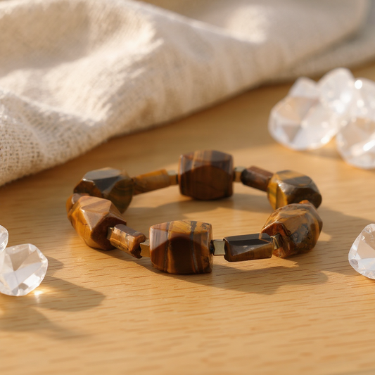 Tiger Eye Hematite Natural Stone Bracelet SPF-A-029