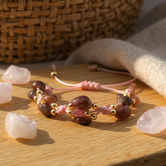 Tourmaline Macrame Natural Stone Bracelet SPF-A-073
